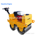 Compact design walk behind vibratory road roller